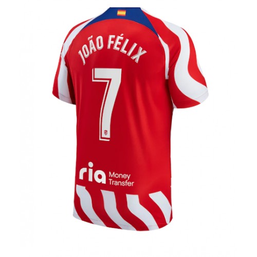 Fotbalové Dres Atletico Madrid Joao Felix #7 Domácí 2022-23 Krátký Rukáv